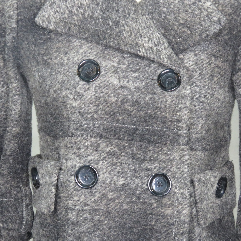 Michael Kors Womens Double Breasted Jacket Size XS Black Gray Knit Casual Career - Picture 4 of 6